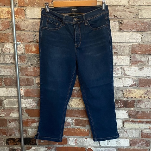 Curve Appeal Blue Skinny Capri Jeans Size 8/29 - Picture 1 of 6